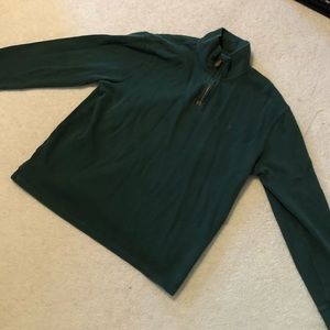Green Polo Quarter-Zip Pullover